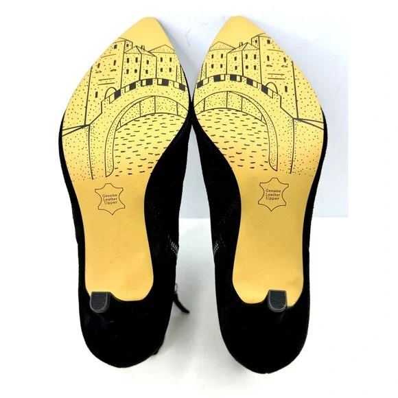 Bella Vita Danielle Black Suede Leather Booties Size 8M NWT AND BOX - Picture 8 of 8